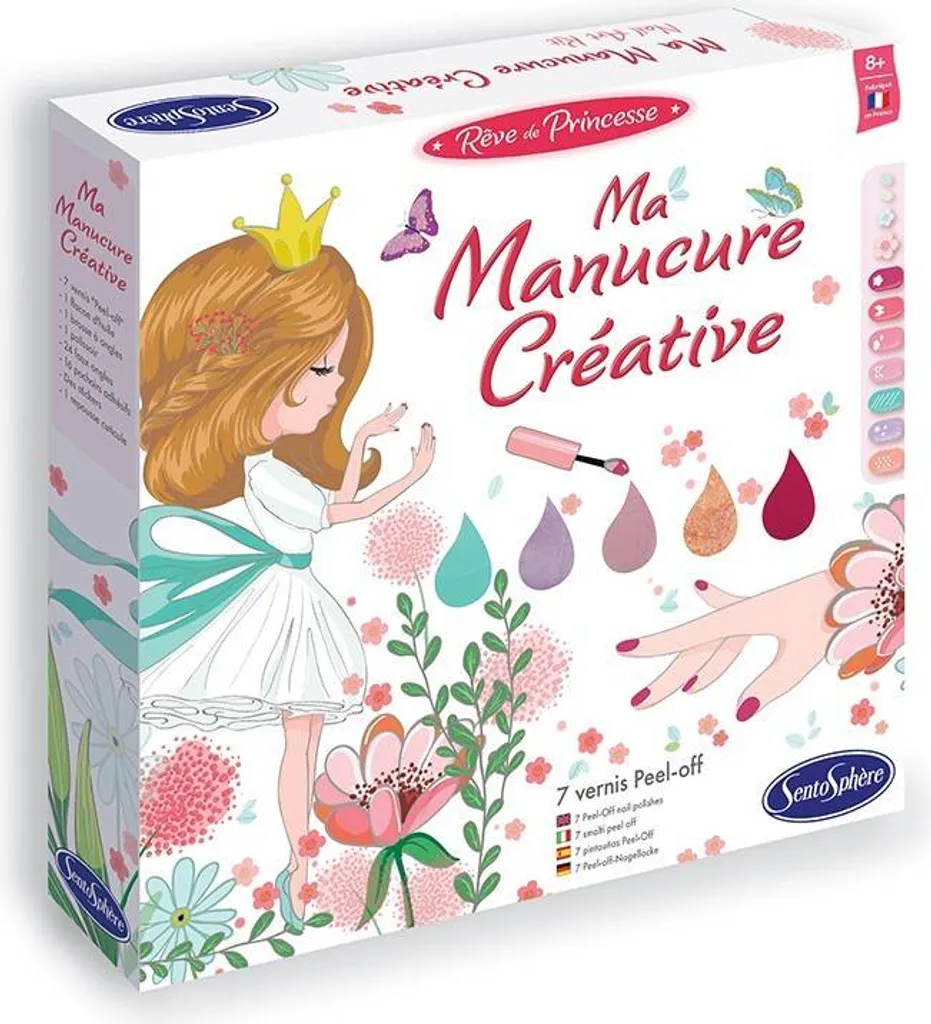 Set de manucure enfant sans solvant avec séchoir et vernis à l'eau