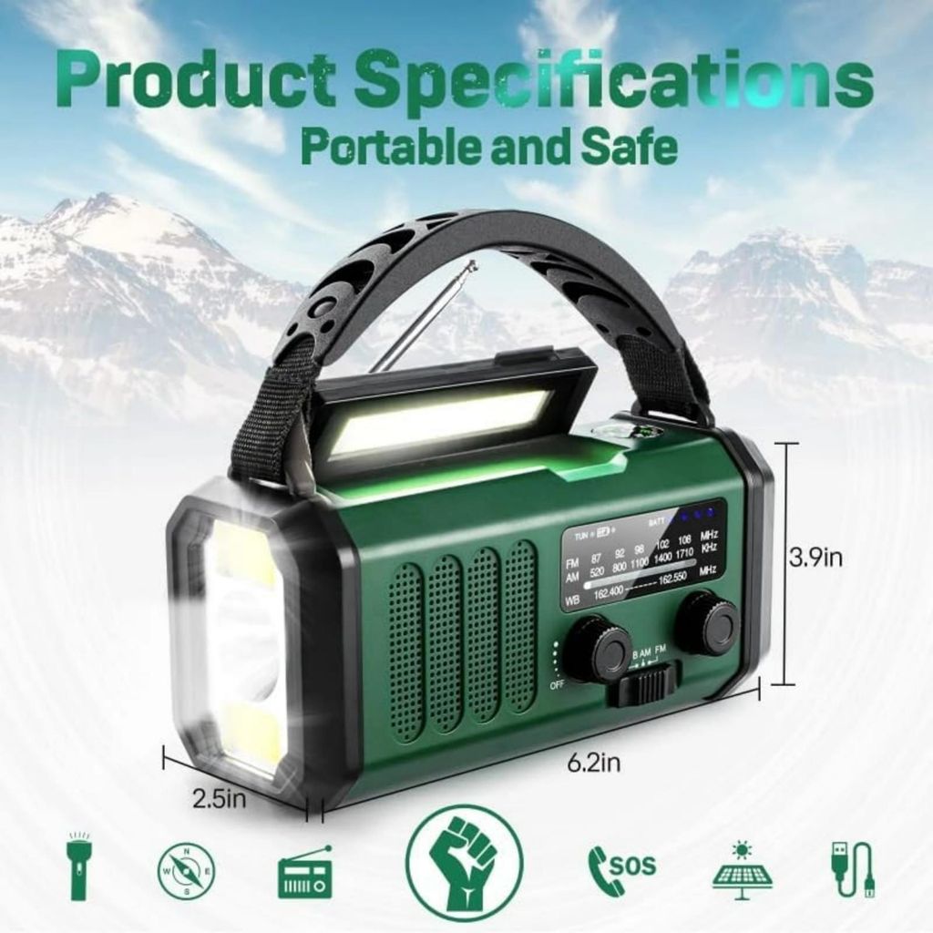 Generatore A Manovella Manuale Di Emergenza – Dinamo Portatile Con USB, Ricarica A Mano Per Viaggi E Situazioni Di Emergenza