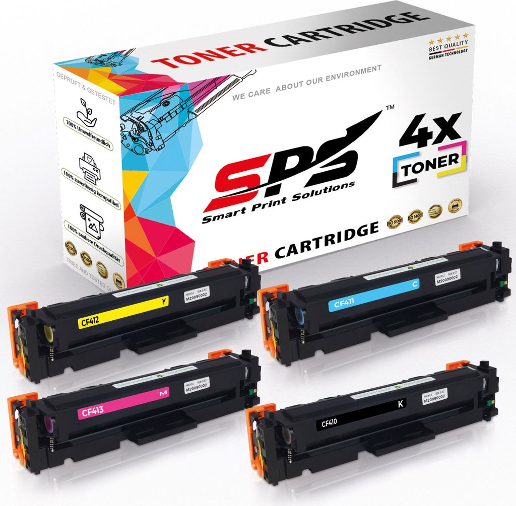4x Toners CF410A CF411A-CF413A kompatibel für HP Color Laserjet Pro MFP M477FDW