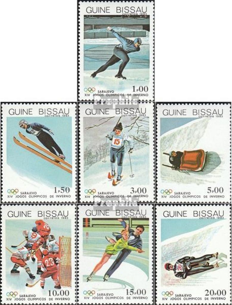 Briefmarken Guinea-Bissau 1983 Mi 709-715 (kompl.Ausg.) postfrisch Olympische Winterspiele 1984, Sarajevo