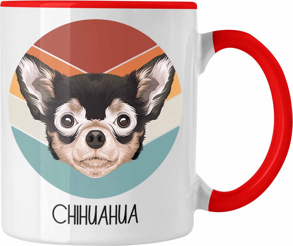 Trendation - Chihuahua Besitzer Tasse Geschenk Lustiger Spruch Geschenkidee Chihuahua Mama Papa (Rot)