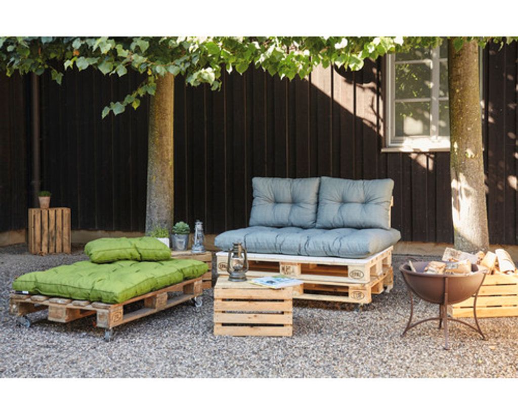 MADISON Paletten-Rückenkissen Basic, grau H48067