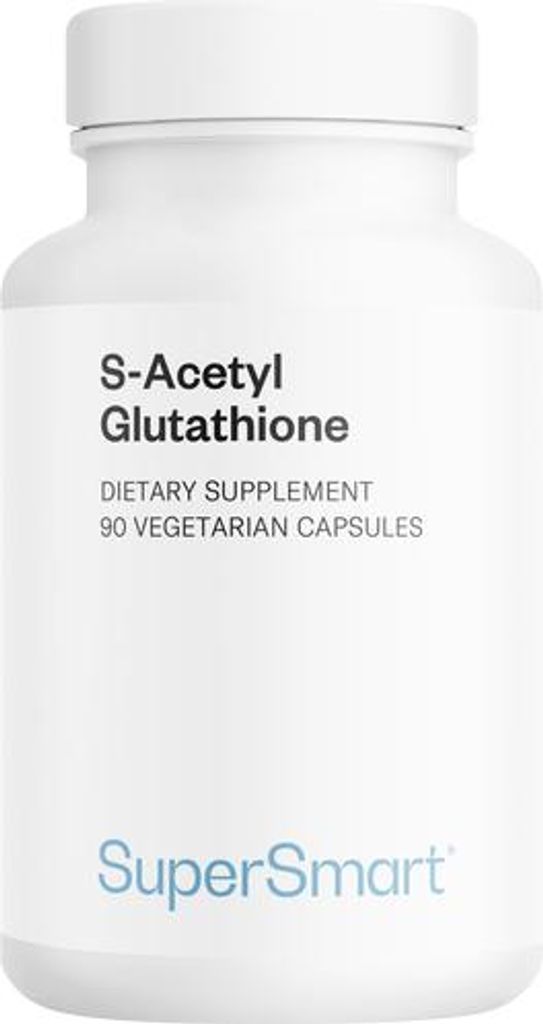 SuperSmart S-Acetyl Glutathione Dietary Supplement - 90 Vegi-Kaps