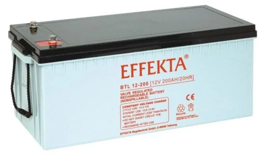 Batterie AGM 12V 200Ah Effekta BTL sans Entretien à Longue Durée