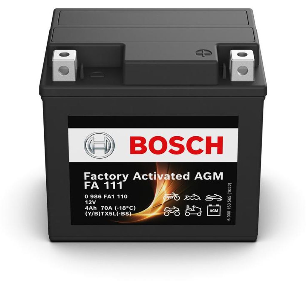 BOSCH Starterbatterie 12V 4Ah 70A/EN Motorrad Batterie
