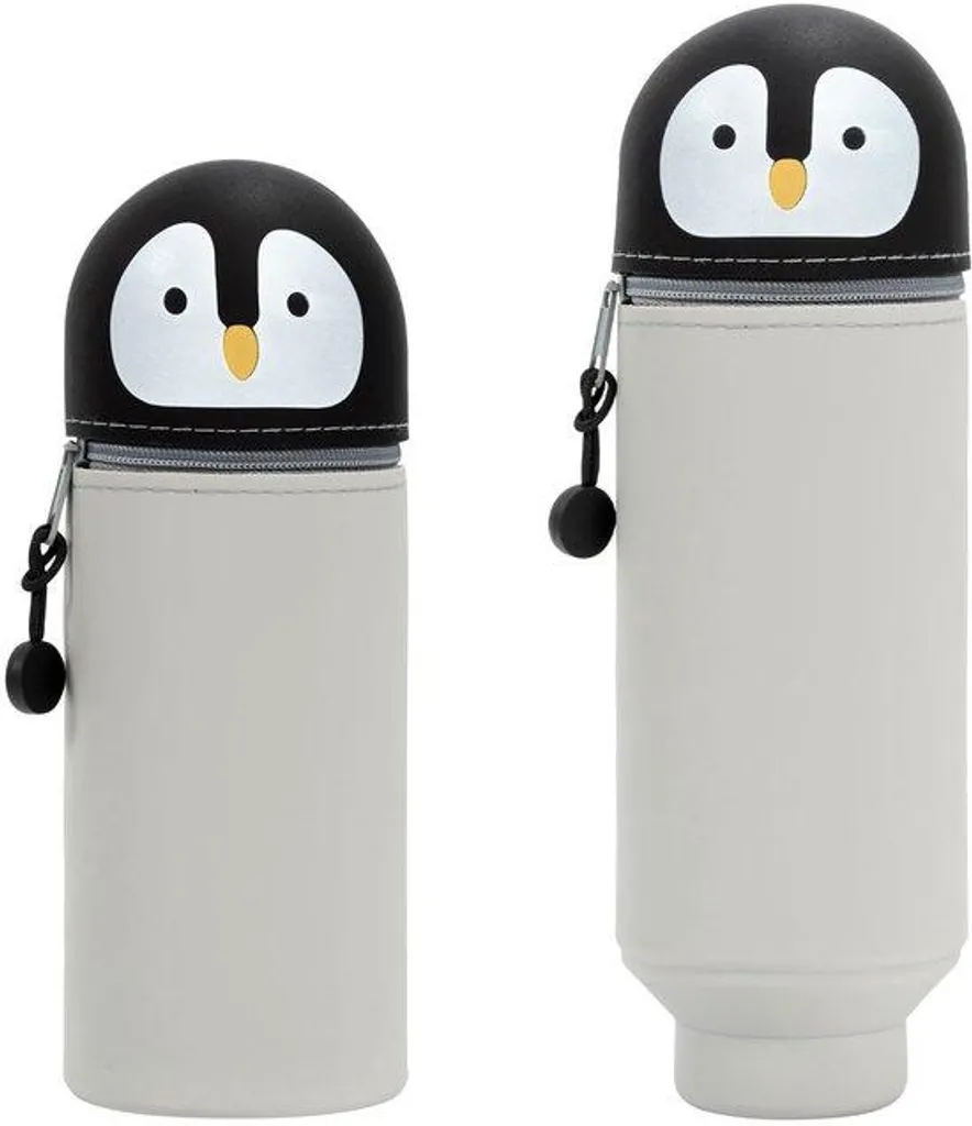Sac de Rangement Scolaire Pingouin en Silicone Souple Garçons Filles