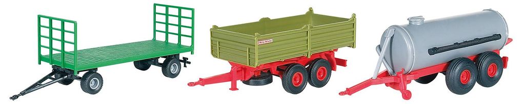 Kibri 10908 - H0 Landwirtschaftliche Anhänger, 3 Stück - Neu