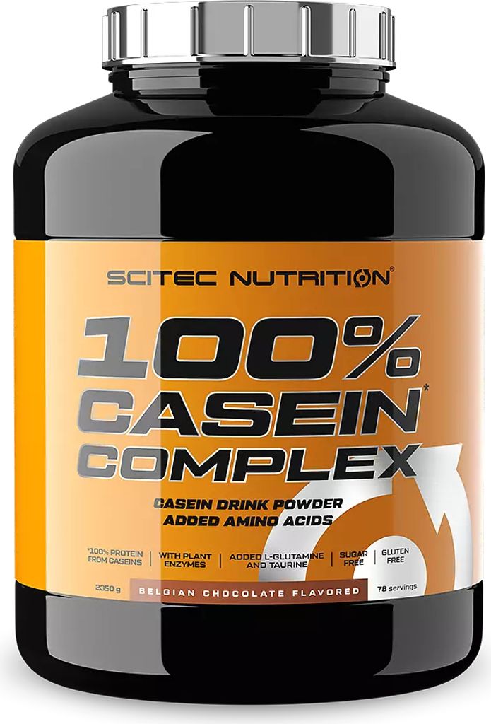 Scitec Nutrition 100% Casein Complex Protein 2350g Pulver Dose Belgische Schokolade