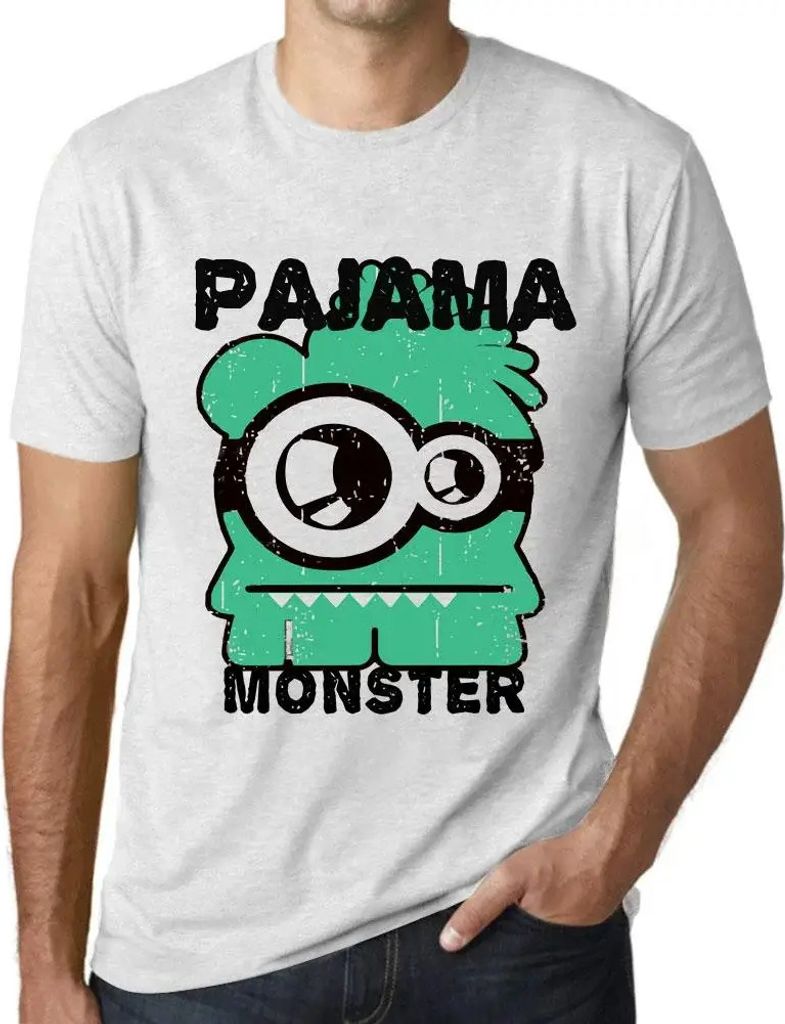 Herren Grafik T-Shirt Pyjama-Monster – Pajama Monster – Öko-Verantwortlich Vintage Jahrgang Kurzarm Lustige Druck Geburtstag Geschenk Mann