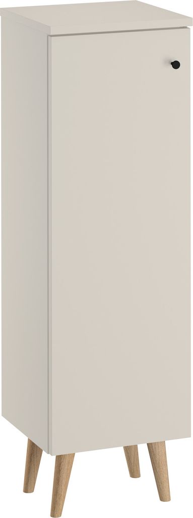 Halbhoher Badschrank helles grau/taupe wahlweise mit oder ohne Füße in Eiche V-90.59-02HHSchrank mit Füße