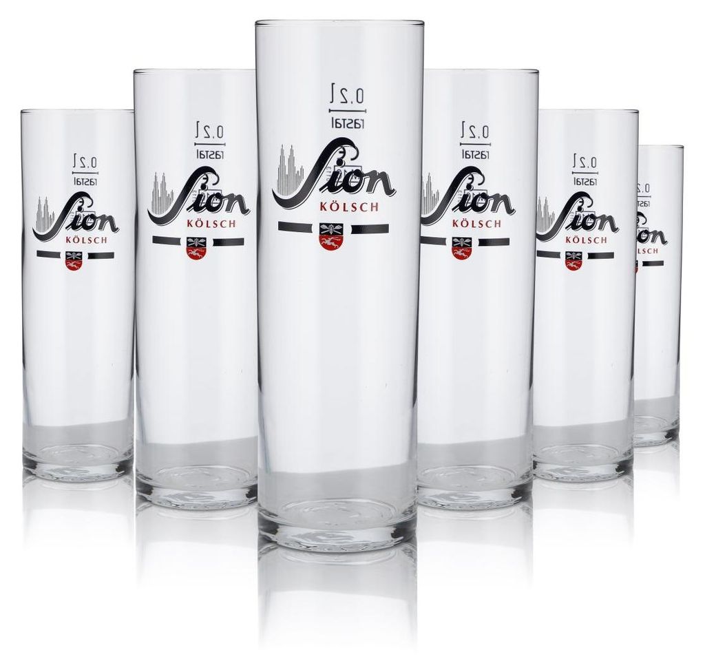 6x Sion Glas 0,2l Kölschglas Kölschstange Bier Gläser Set Produktbild 
