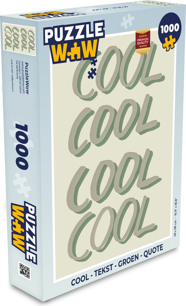 MuchoWow Puzzle 1000 Teile Cool - Text - Grün - Zitate - Spielzeug - Alt und Jung - Spiele - Puzzeln