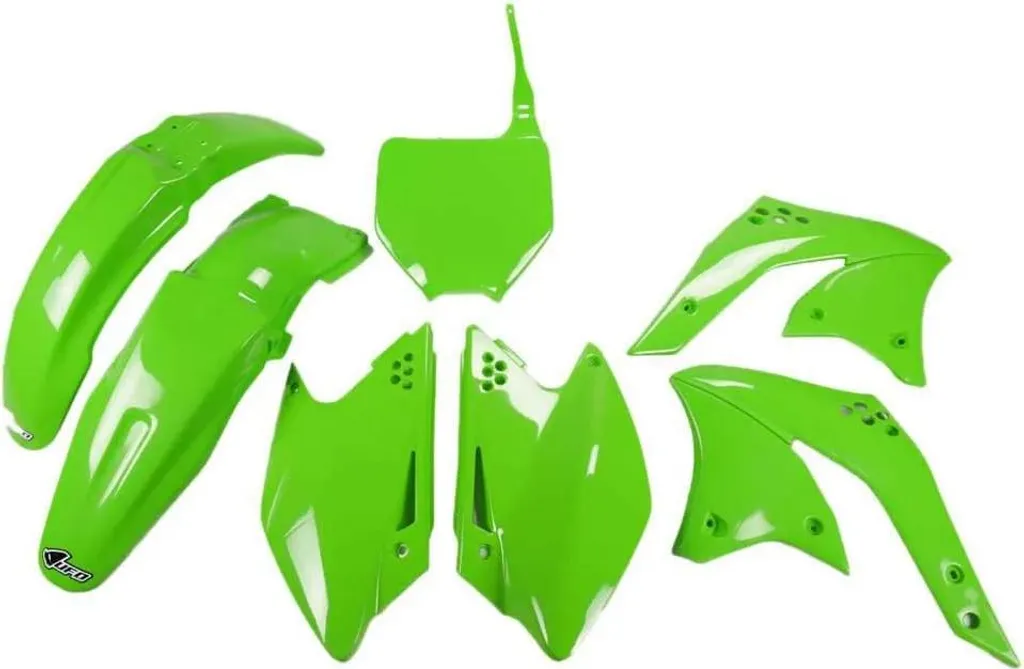 Kit plastique UFO Vert haute résistance Kawasaki KXF 250 2008 KAKIT210