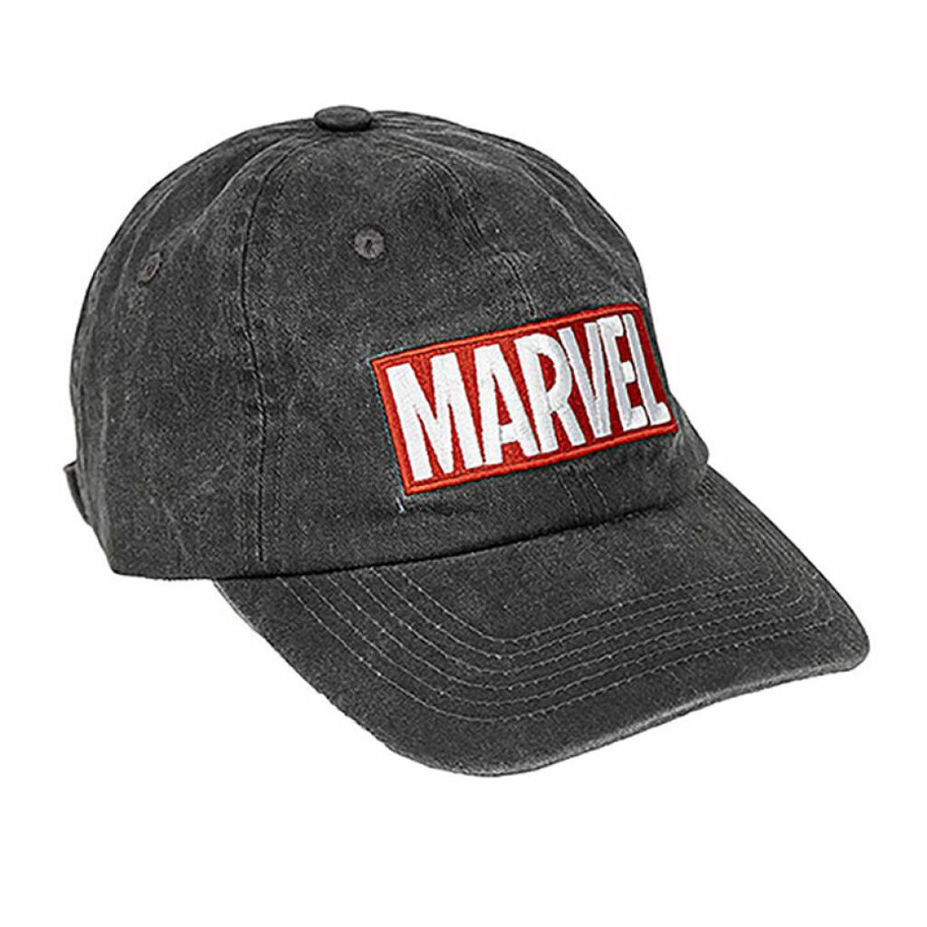 Marvel Baseball Cap Logo Red and White Washed
