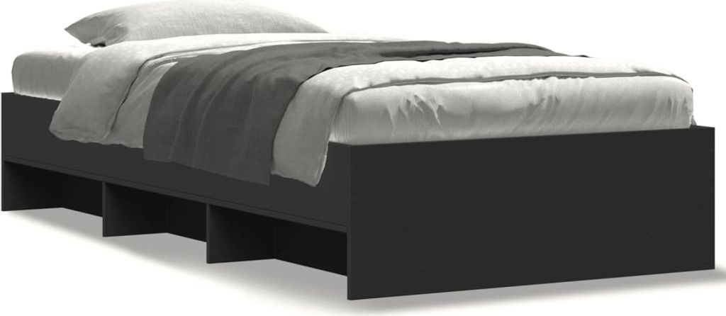 Maison Exclusive - Bettgestell Schwarz 100x200 cm Holzwerkstoff