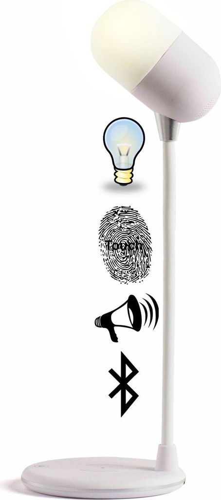 LIVOO 3-in-1 Leuchte kabellos Ladestation Bluetooth Produktbild 