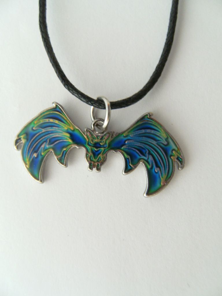 Stimmungskette Fledermaus, Kette Anhänger Modeschmuck Produktbild 