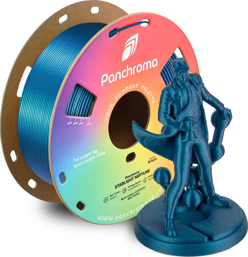 PLA Starlight Neptune Panchroma 1.75mm, filament scintillant de 1 kg