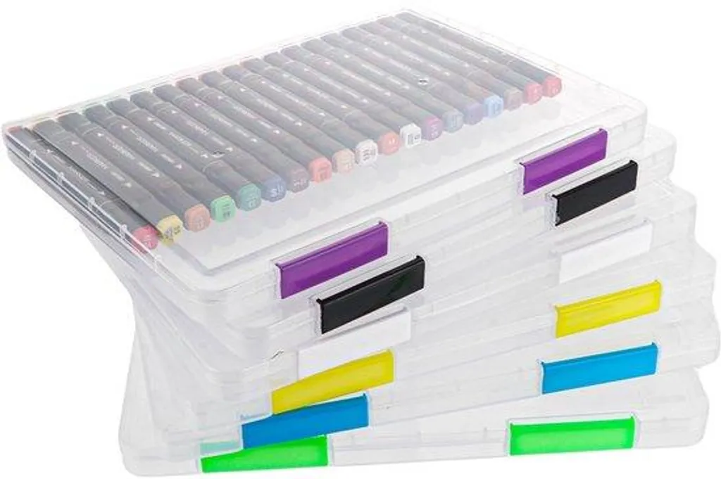 Fini le désordre avec cette boîte d'archivage A4 empilable transparente