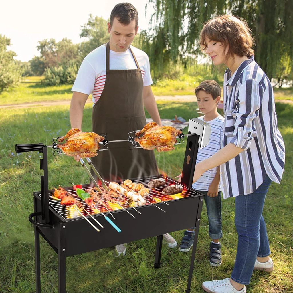 YARDIN Sada grilovacích špízů s motorem 107cm otočný špíz, Obrázek produktu 8