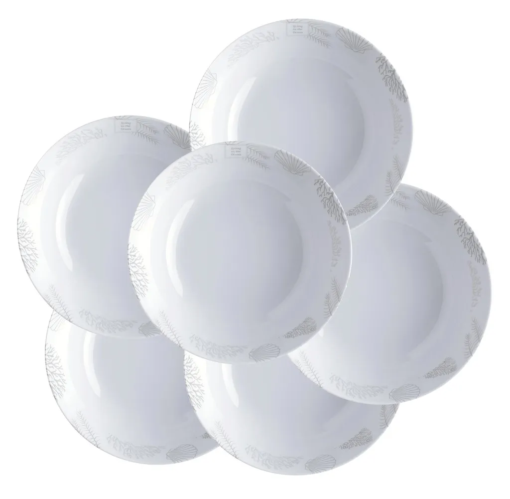 Assiette à Soupe Incassable en Mélamine 19cm Série Living Blanc