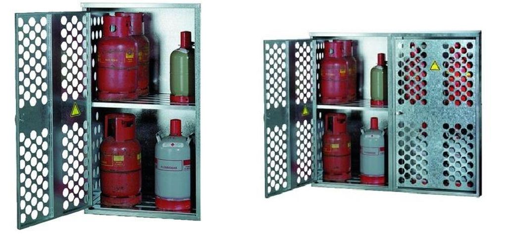 GOK Lagerschrank für Gasflaschen, Lagermenge:24 x 33 kg / 50 x 11 kg / 106 x 5 kg Flaschen