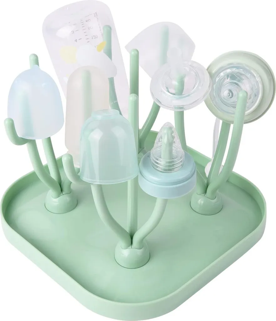 Sèche-Biberons Pratique pour Tétines et Anneaux de Dentition - Vert