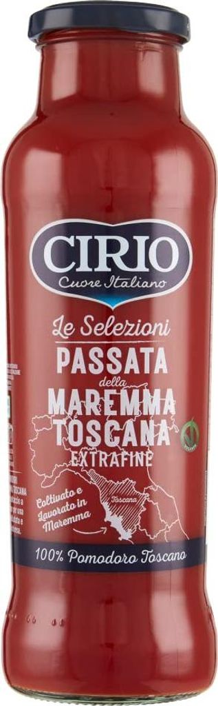 12x Cirio Passata di Pomodoro Maremma della Toscana Extrafine Tomatensauce aus Toscany passierten Tomaten 700g + Italian Gourmet polpa 400g