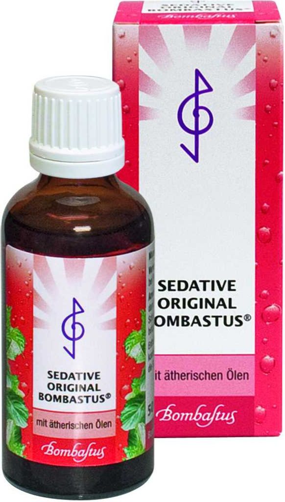 A bottle of Bombastus Sedative Original with its packaging.