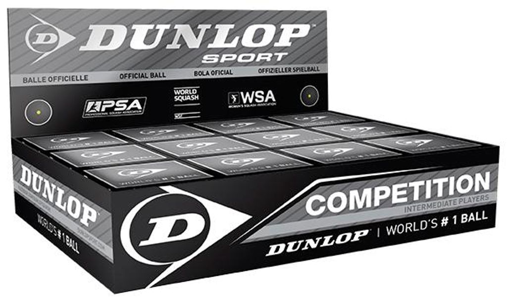 Dunlop Squashball Competition 12 Stück - Wettkampfball Produktbild 