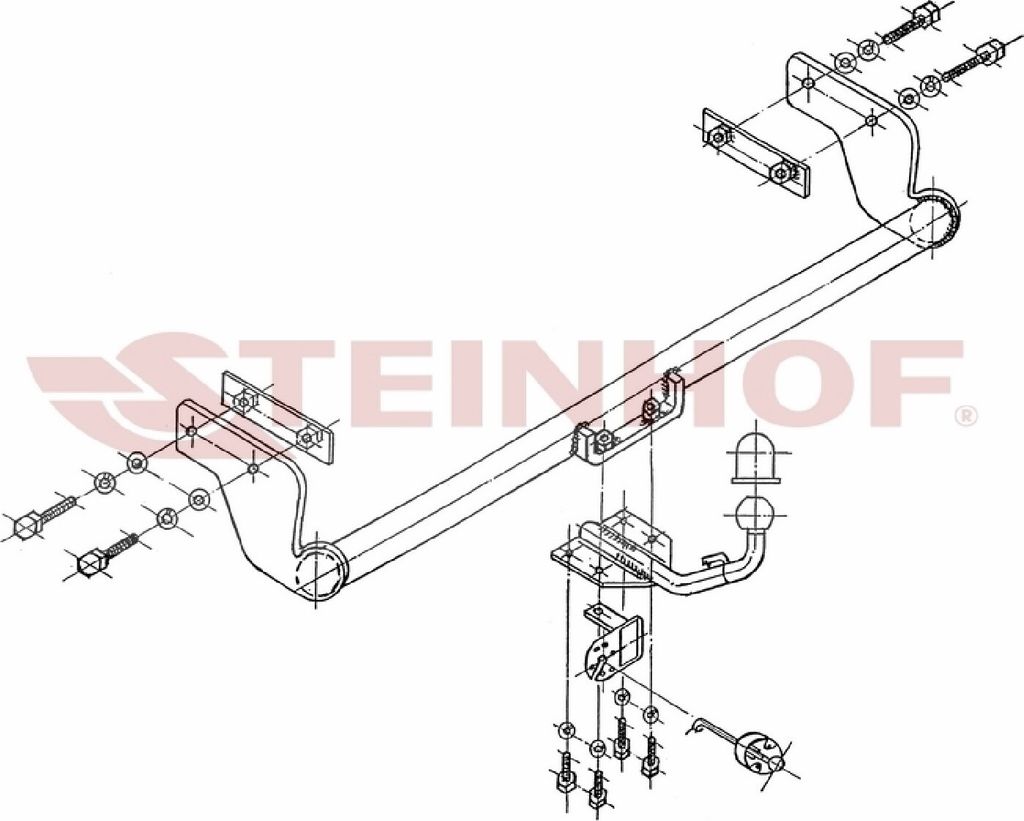 Z547054 Anhängerkupplung passend für MERCEDES W 168 1997-2004 starr