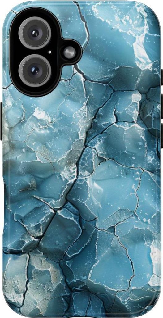 Raues Eis-Design mit Fraktalmuster – Hülle Kompatibel mit iPhone 16