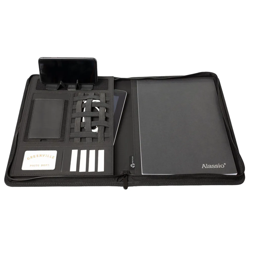 Porte-documents A4 Alassio Anthracite zippé, finition premium et pratique
