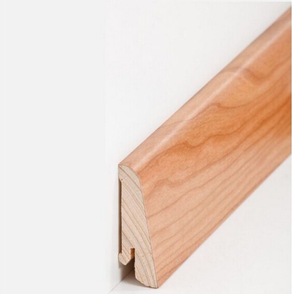 Sockelleiste Echtholzfurnier 20 x 58 x 2500 mm Kirsche Echtholzfurnier Fußleiste furniert by PROVISTON 62.5 Meter | 25 Stück