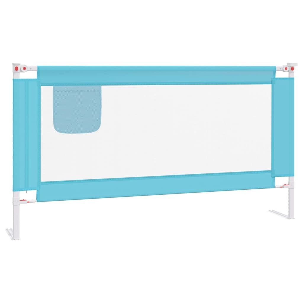 vidaXL Kleinkind-Bettschutzgitter Blau 160x25 cm Stoff Produktbild 