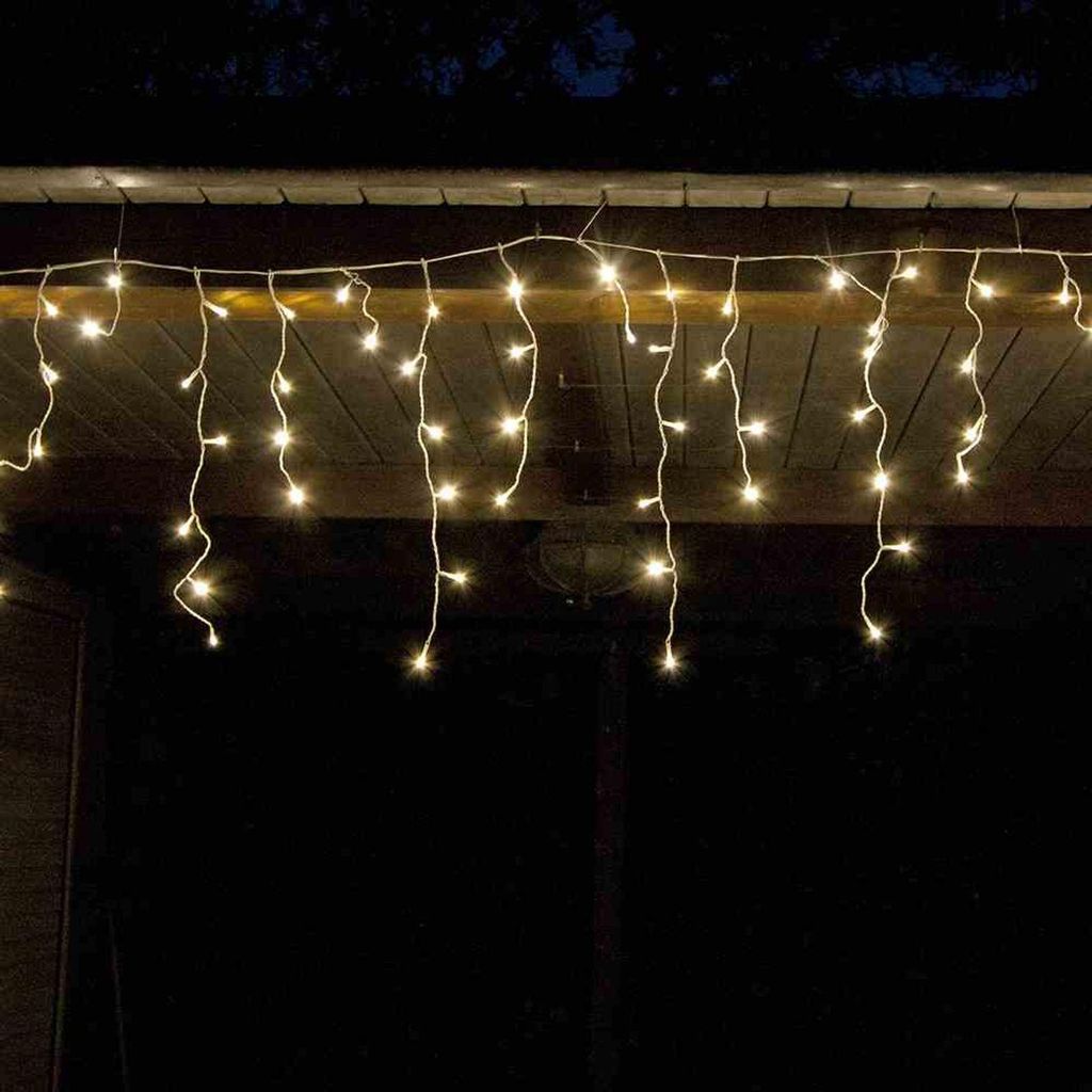 LED-Eisregen-Lichterkette 12 m 480 LED warmweiß IP44 Produktbild 