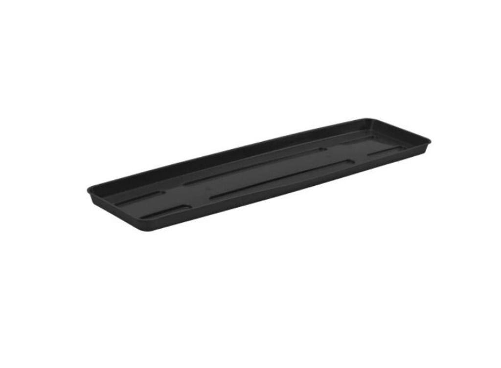 Portavaso rettangolare in plastica 60 cm antracite Immagine del prodotto 
