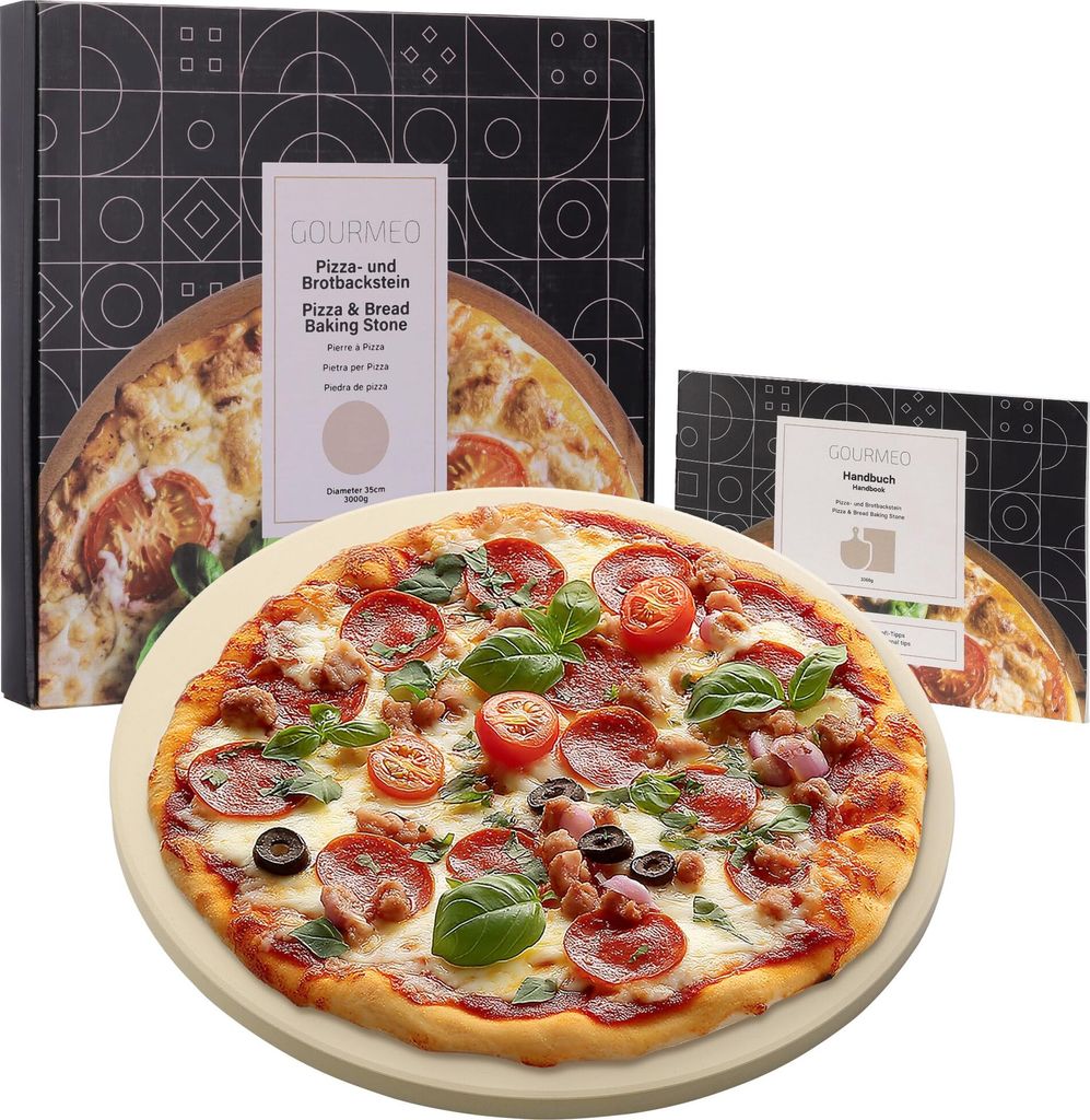 GOURMEO kamień do pizzy kordieryt okrągły - średnica 35cm - Zdjęcie produktu 
