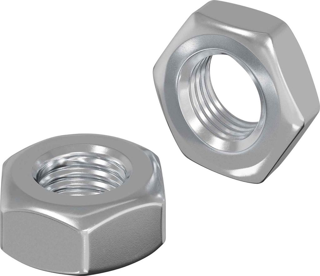Sechskantmutter 2 pcs Silber M8 Metall