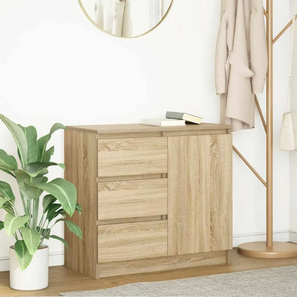 Credenza Maison Exclusive Legno Rovere Sonoma 71x35x65 cm Design Urban
