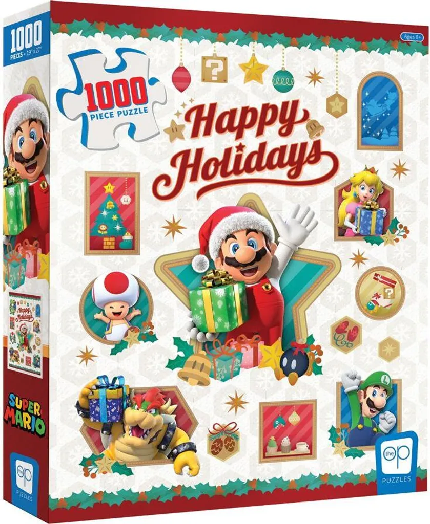 Puzzle 1000 Pièces Super Mario Happy Holidays pour Adultes et Ados