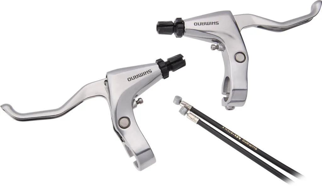 Paire de leviers de frein Shimano pour vélo fitness et guidon plat