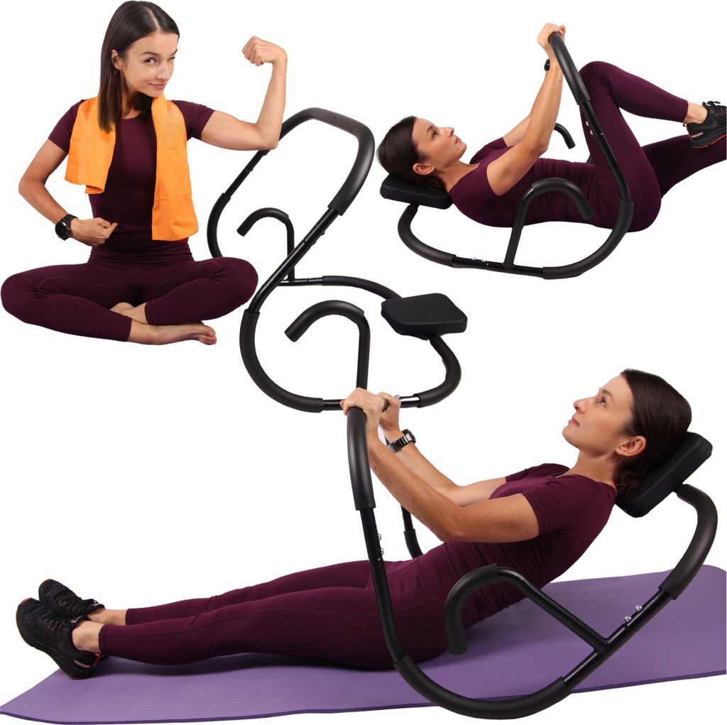FIT4MED | Bauchmuskeltrainer - Schwarz - 69 X 60 X 61 Cm - Ergonomisches Design - 3,6 Kg