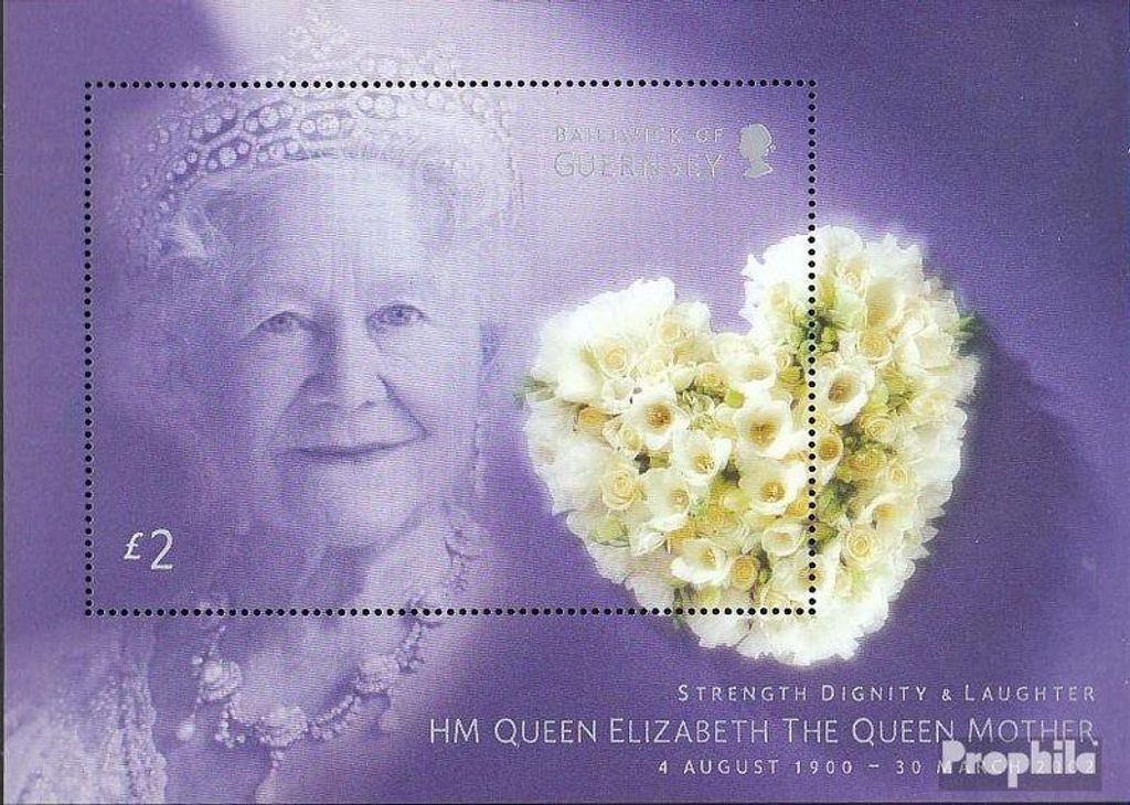 Briefmarken GB - Guernsey 2002 Mi Block31 (kompl.Ausg.) gestempelt Tod