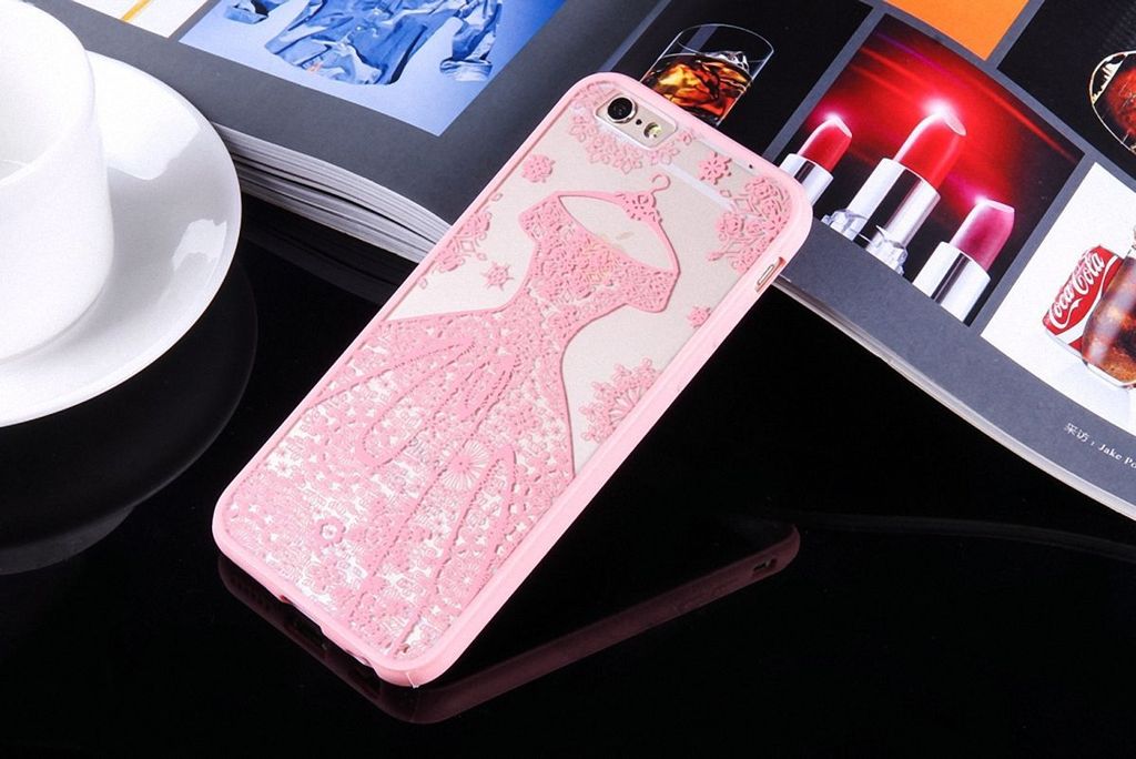 Handy Hülle Mandala für Apple iPhone 6s Plus Design Case Schutzhülle Motiv Kleid Cover Tasche Bumper Rosa