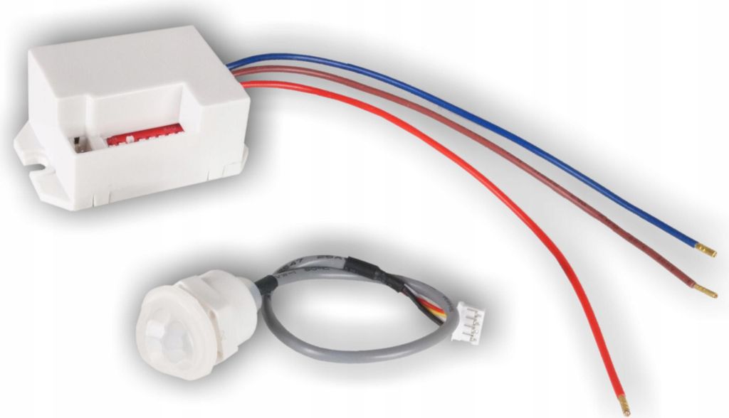 Bewegungsmelder - 12V DC - für die Beleuchtung von Treppen - mit Dämmerungsfunktion - Bewegungserkennungswinkel 170°