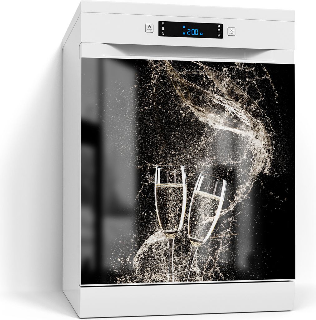 DEQORI Magnetmatte Spülmaschine Standard 60x60 cm 'Perlenspiel im Glas' Magnetfolie