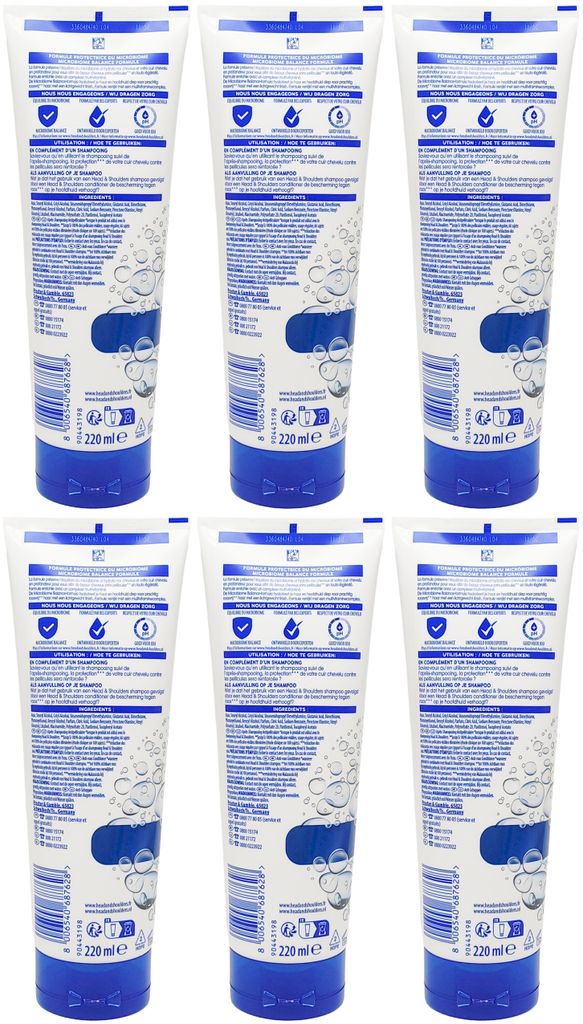 6x Head Shoulders Spülung CLASSIC 220ml Conditioner Produktbild 2