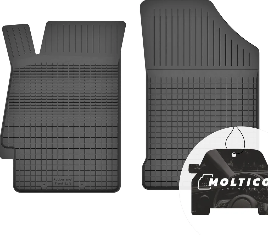 Set 2 Tappetini Anteriori Mazda 6 2002-2008 Gomma Bordo Alto Nero