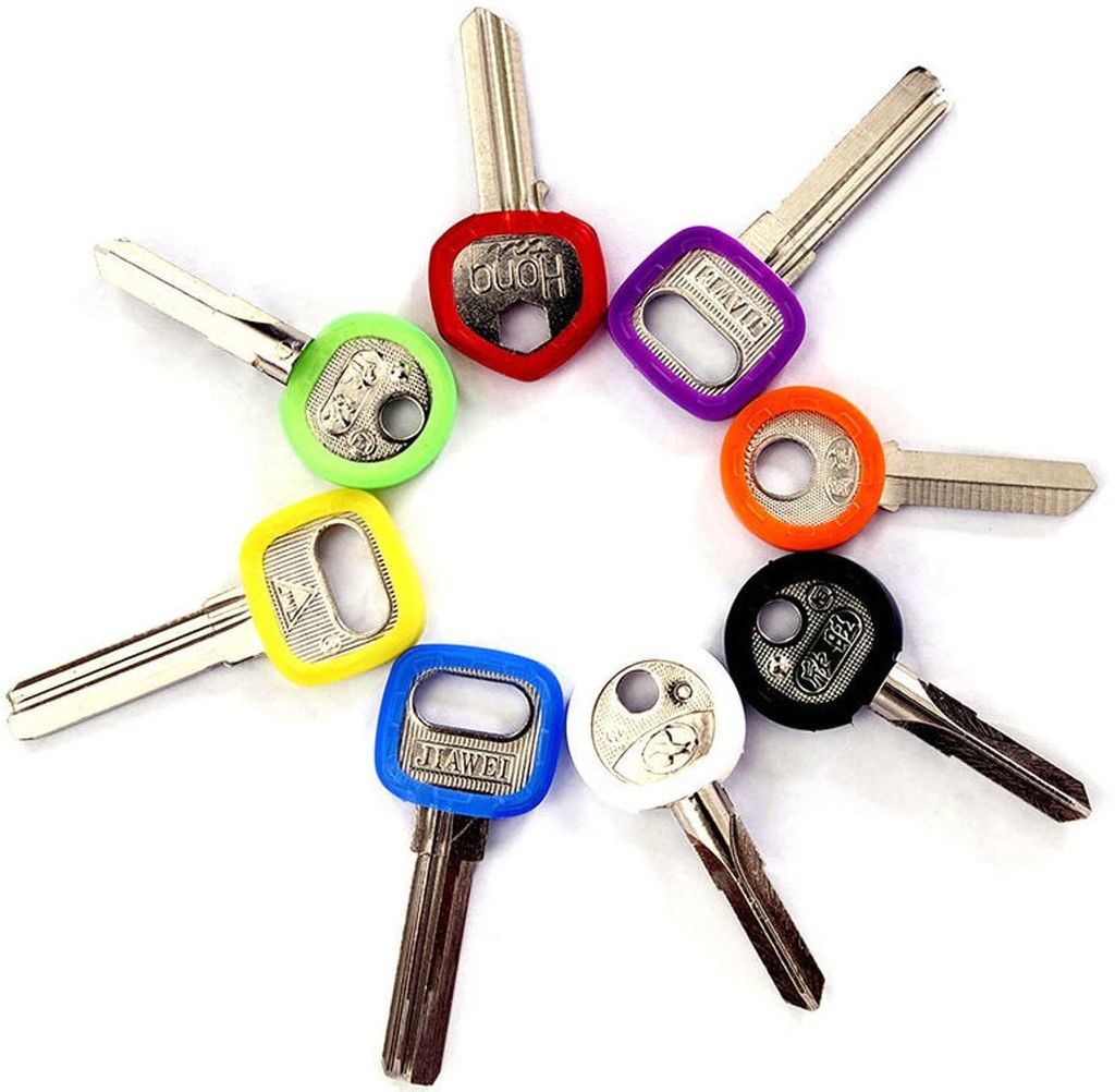 Schlüssel Kappen,Flexibel Key Covers 32 Pack Runde Schlüsselkappen  Universal Key Caps Covers Gummi Tastenkappen Chlüsselhaken Schlüsselringe  für Einfache Identifizierung Türschlüssel, 8 Farben : : Auto &  Motorrad